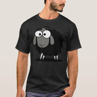 Black Sheep Tecknad Funny T-Shirt Sticker Duvet Co