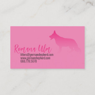 Black Shepherd Hund Illustration Visitkort