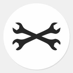 Black Sherd Wrench korsade Runt Klistermärke