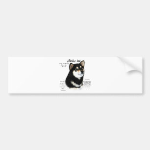 Black Shiba Inu Historik Bildekal