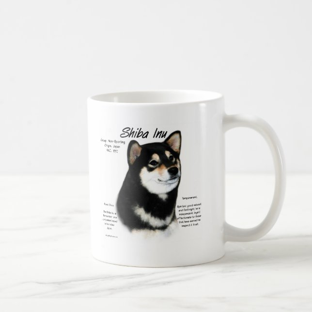 Black Shiba Inu Historik Kaffemugg (Höger)