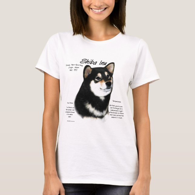 Black Shiba Inu Historik T-shirt (Framsida)