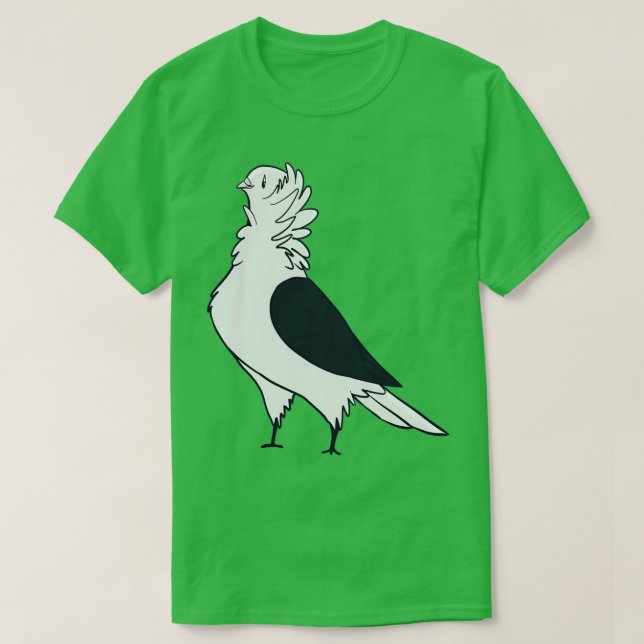 Black Shield Old German Owl Pigeon T Shirt (Design framsida)