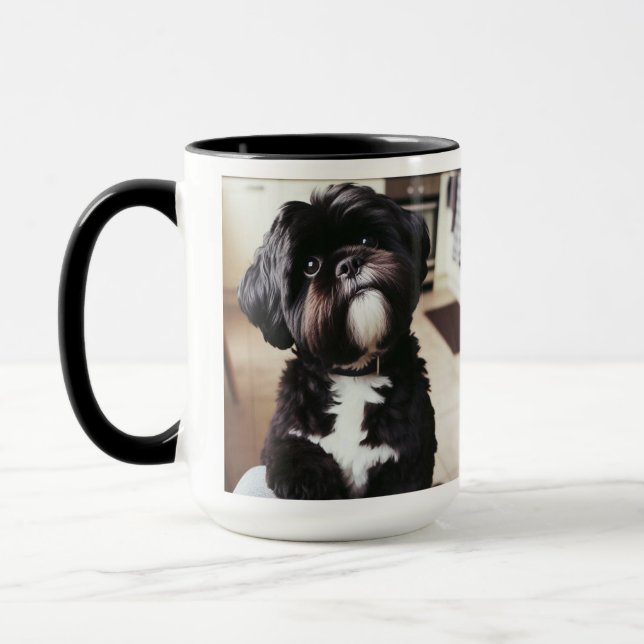 Black Shih Tzu I kan förklara jul Mugg (Vänster)