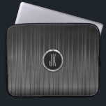 Black Shiny Carbon Fiber Struktur Laptop Sleeve<br><div class="desc">Elegant svart,  maskulin,  glansig metallisk utseende kolfiber struktur utseende.</div>
