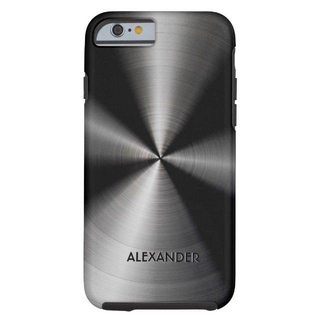 Black Shiny Metallic Design Case-Mate iPhone Skal (Baksidan)
