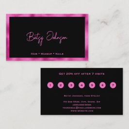 Black & Shock rosa Faux-platta bonuskort Lojalitetskort