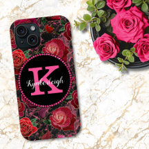 Black Shock rosa Ro Marble Diamond Monogram Namn