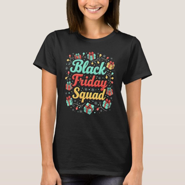 Black Shopping jul Fredag T Shirt (Framsida)