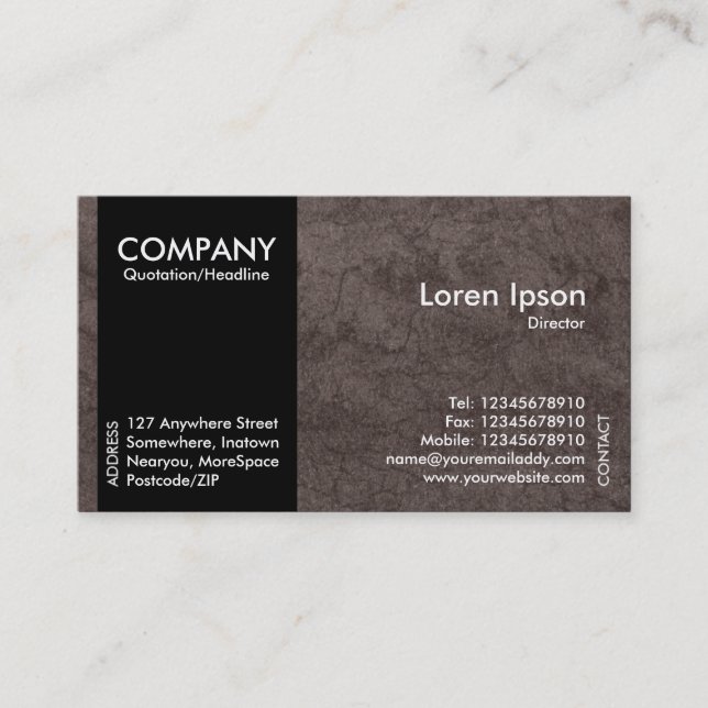 Black SideBand - EarthTexture Visitkort (Framsida)