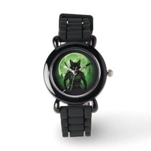 Black Silhouette Fox Armbandsur