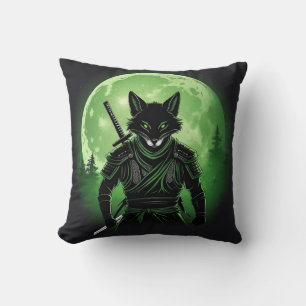 Black Silhouette Fox Kudde