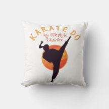 Black Silhouette Girly Sports Karate Martial Arts