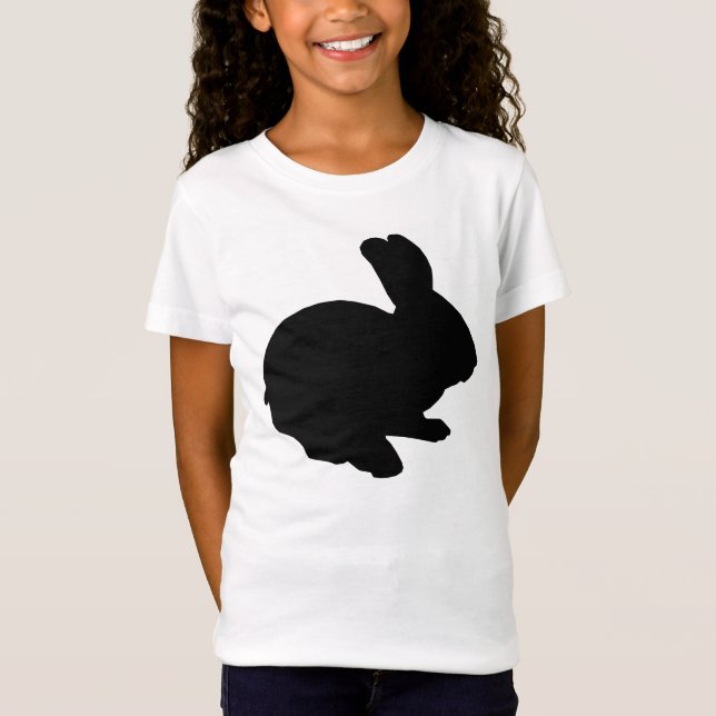 Black Silhouette Påskhare Shirt T-shirt (Framsida)