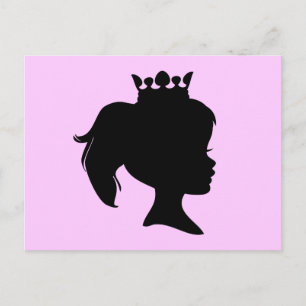 Black Silhouette Princess T-shirts och Gifts Vykort