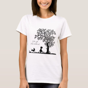 Black Silhouette Running Dachshund T Shirt