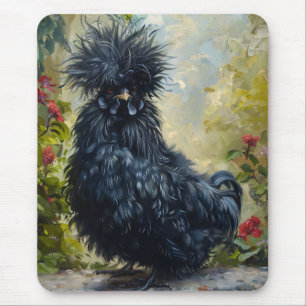 Black Silkie Chicken Painting Musmatta