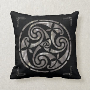 Black & Silver Celtic DECOR Kudde