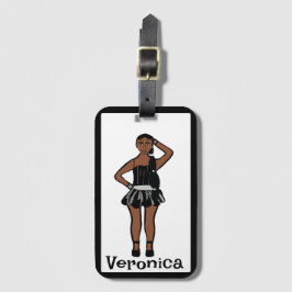 Black Silver Dancer #1 Bagagebricka