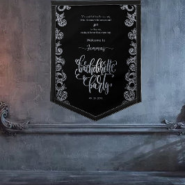 Black Silver Faux Foil Gothic Bachelorette Party