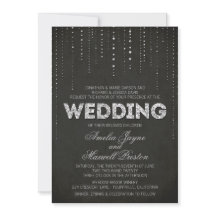 Black & Silver Glitter, titta på bröllopsinbjudan