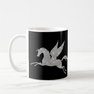 BLACK SILVER GNISTRA UNICORN MUGG