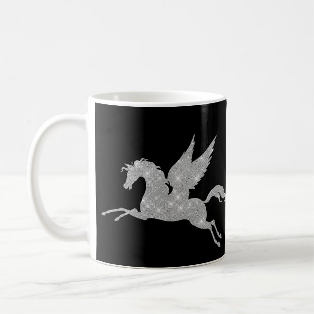 BLACK SILVER GNISTRA UNICORN MUGG (Vänster)