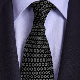 Black & Silver Polkadot Medical Kor Läkare Slips