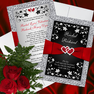 Black Silver Red Hearts, inbjudan till Blommigt br