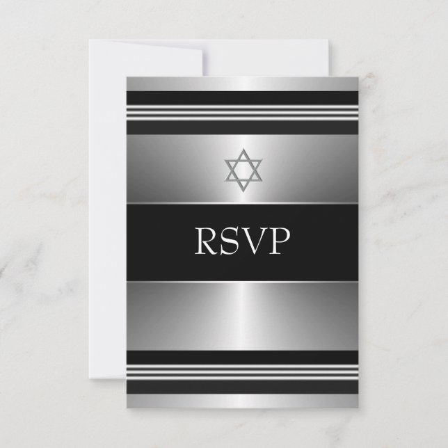 Black Silver Star of David Pub Mitzvah OSA (Framsida)