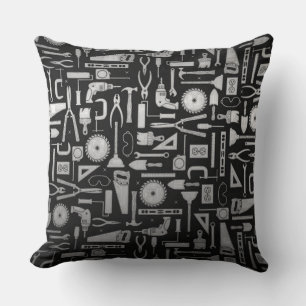 Black & Silver Workshop Verktyg Kudde