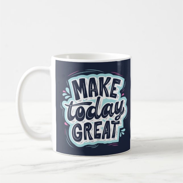 Black Simple Motivational Mugg (Vänster)