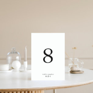 Black Simple Plain Modern Bröllop Bord Bordsnummer