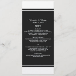 Black Simply Elegant bröllop Menu Meny