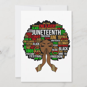 Black Sista al Melanin Woman Junetetionde Queen Inbjudningar