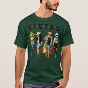 Black Sistas Queen Melanin African American Gift T Shirt