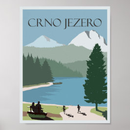 Black Sjö Crno Jezero Montenegro 8.5'x11'''' Poster