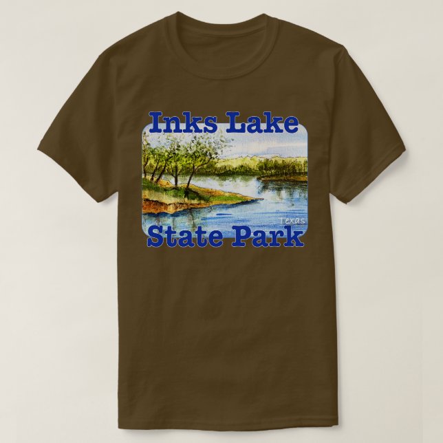 Bläck Sjö nationalpark Texas T Shirt (Design framsida)