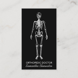 Black Skeleton orthopedic doktor Visitkort