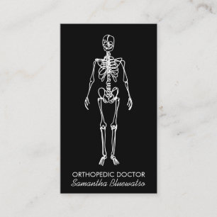 Black Skeleton orthopedic doktor Visitkort