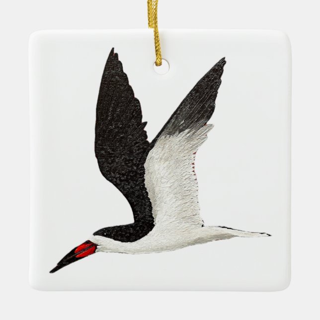 Black Skimmer Julgransprydnad Keramik (Framsida)