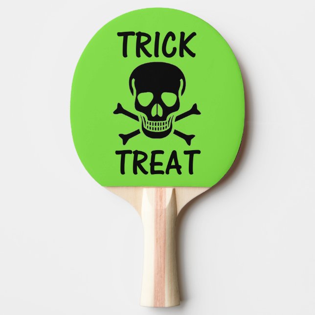 Black Skull Bus eller godis grönt ping pong paddle Pingisracket (Framsidan)