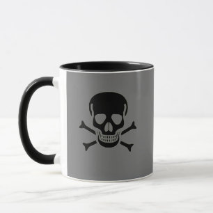 Black Skull grått Black combo mugg kaffe mugg