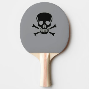 Black Skull grått ping pong paddle Pingisracket