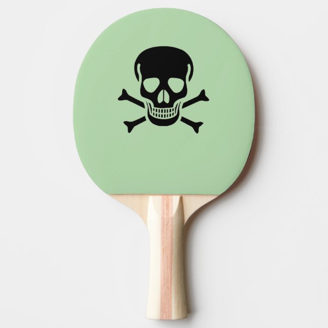 Black Skull grönt ping pong paddle Pingisracket (Framsidan)