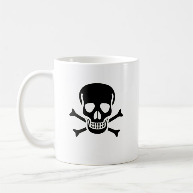 Black Skull mugg kaffe mugg (Vänster)
