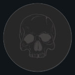 Black Skull-Rockstjärna Coola Black Födelsedagsfes Runt Klistermärke<br><div class="desc">Matchande artiklar tillgängliga</div>