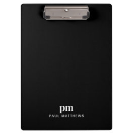 Black Sleek Anpassningsbar Monogram och Namn