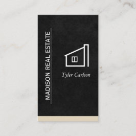 Black Sleek / Beige Trim / Home Logotyp Visitkort