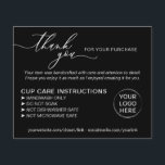 Black Small Business Tumbler Kopp Care Instruction Flygblad<br><div class="desc">Black Small Business Tumbler Kopp Care Instructions</div>